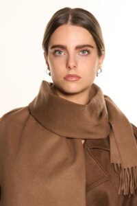 cashmere scarf neatly presented in a stylish gift box.