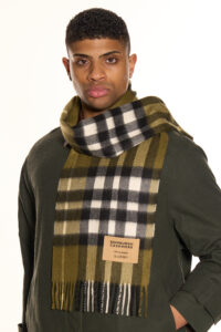 A collection of Scott Cashmere scarves.