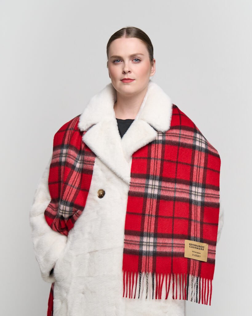  DC Check Cashmere Scarf gift box